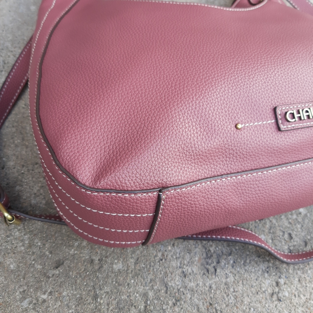 Chala Rose Large Pebbled Crossbody Hobo - Picture 7 of 10